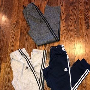3 Adidas boys sweatpants